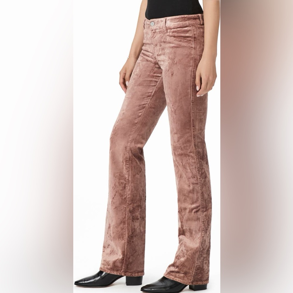 PAIGE Sloane Low Rise Bootcut Velvet Pants
